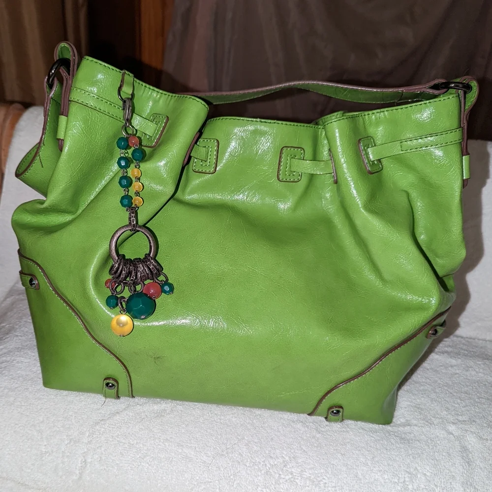 Jessica Simpson lime green shoulder bag.